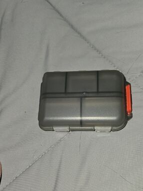 Pill Travel Container In Grey New In Package